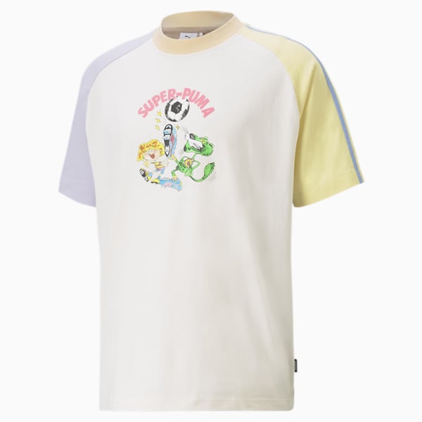 PUMA x KIDSUPER Colourblock Men's T-Shirt, Whisper White, extralarge