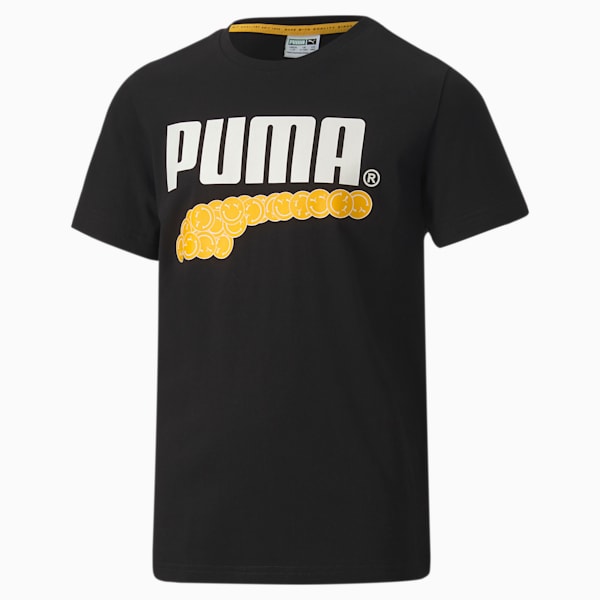PUMA Club Graphic Crew Kid's T-Shirt, Puma Black, extralarge-IND