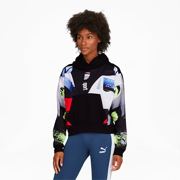 BMW M Motorsport Street Women's Hoodie, Puma Black, extralarge
