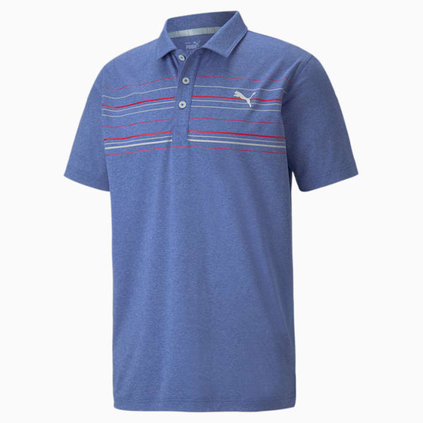 MATTR Hazard Men's Polo, Mazarine Blue Heather, extralarge