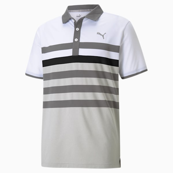 MATTR One Way Men's Golf Polo Shirt, QUIET SHADE-Puma Black