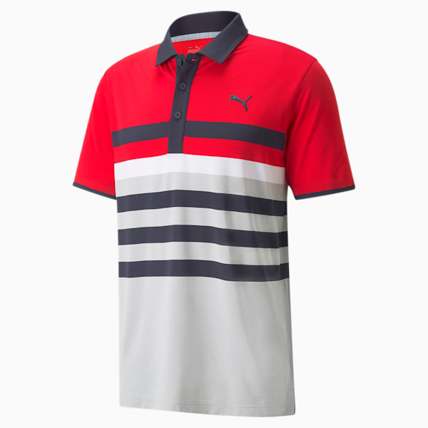 MATTR One Way Men's Golf Polo Shirt, Ski Patrol-Bright White