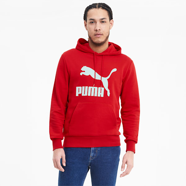 Classics Logo Men's Hoodie, High Risk Red, extralarge-IND