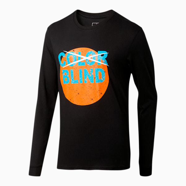 Color Blind Men's Long Sleeve Tee, Puma Black, extralarge