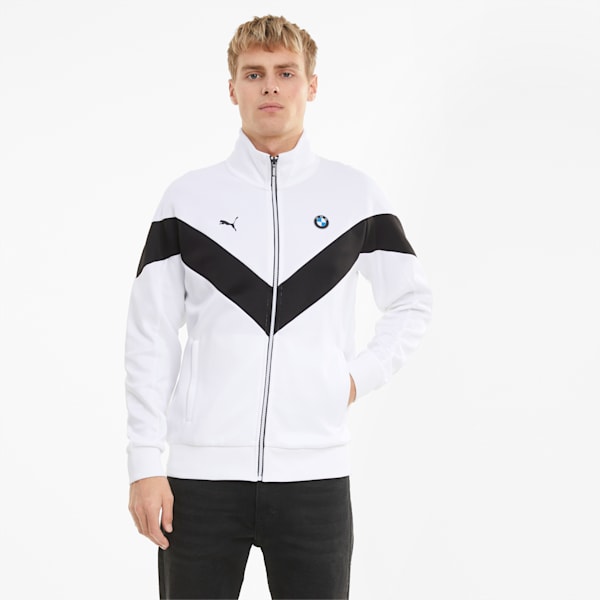 BMW M Motorsport Men's MCS Track Jacket, Puma White, extralarge