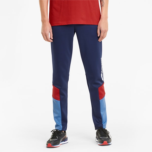 BMW M Motorsport MCS Men's Track Pants, Marina-Blueprint-High Risk Red, extralarge-IND