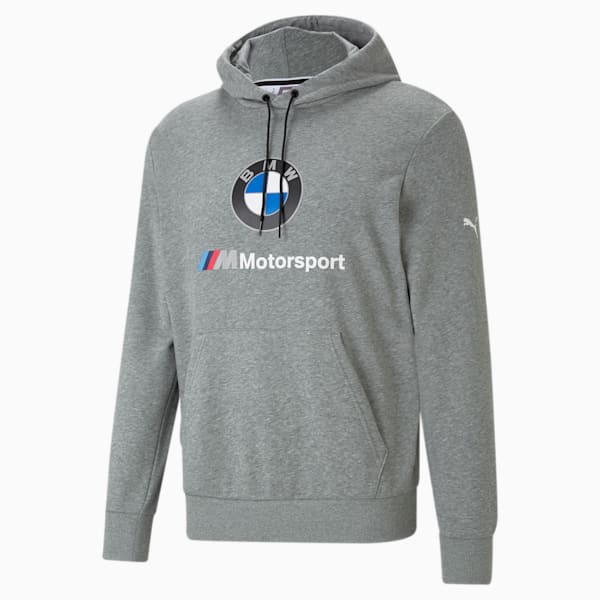 BMW M Motorsport Essential Men's Hoodie, Medium Gray Heather, extralarge