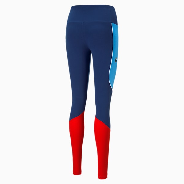 BMW M Motorsport Women's Street Leggings, Marina-Blueprint-High Risk Red, extralarge-IND