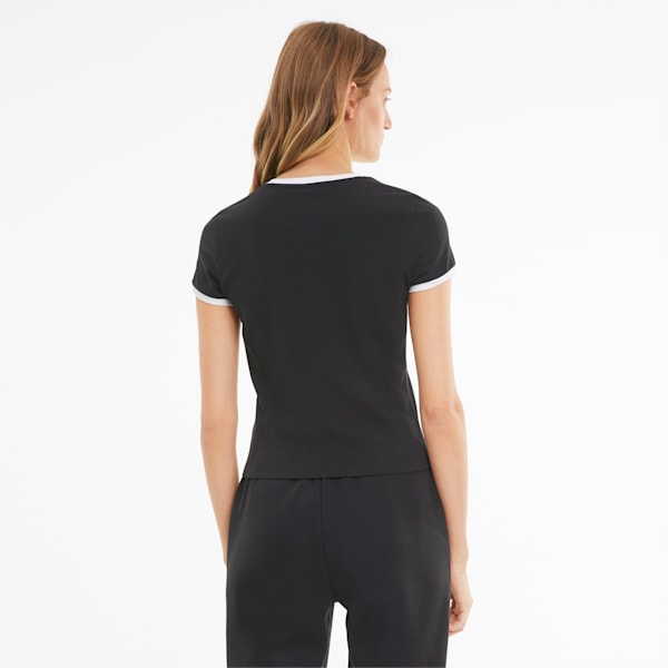 Classics Fitted Slim Fit Women's T-shirt, Puma Black