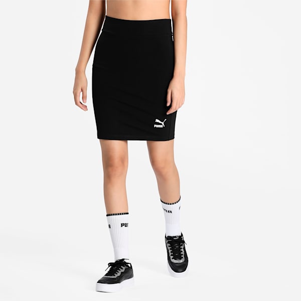 Classics Women's Tight Skirt, Puma Black, extralarge-IND