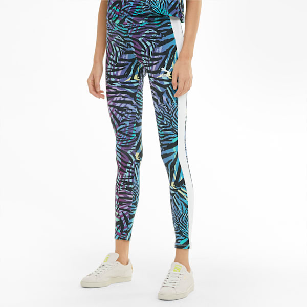 CG Printed Women's Leggings, Byzantium, extralarge-IND