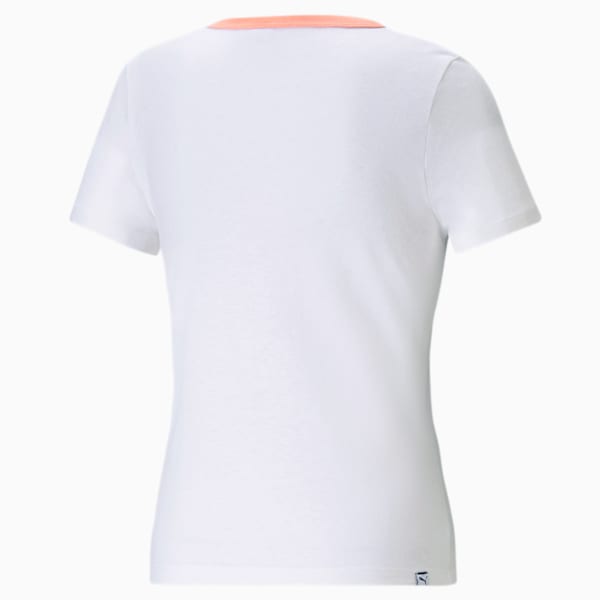 Downtown Women's Small Logo Tee, Puma White, extralarge