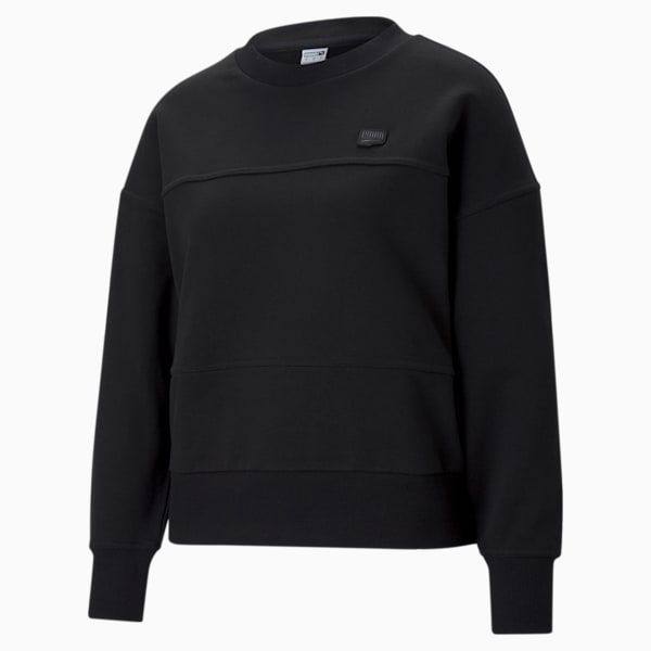 Downtown Women's Crewneck Sweatshirt, Puma Black, extralarge