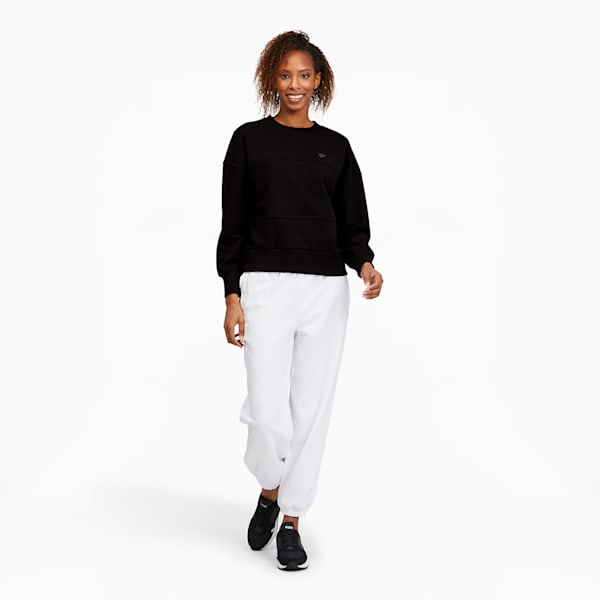 Downtown Women's Crewneck Sweatshirt, Puma Black, extralarge