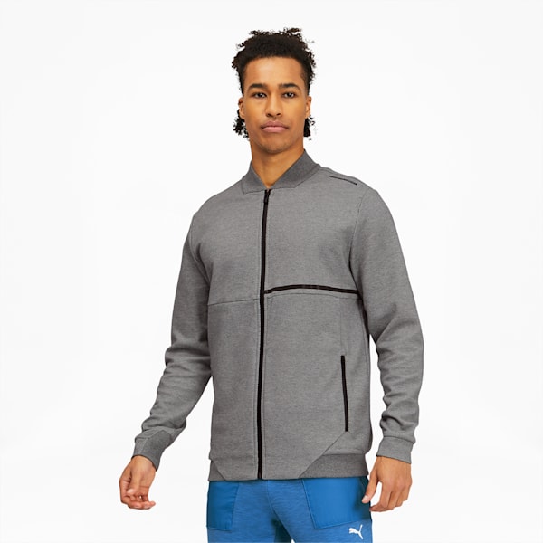 Porsche Design Men's Sweat Jacket, Medium Gray Heather, extralarge