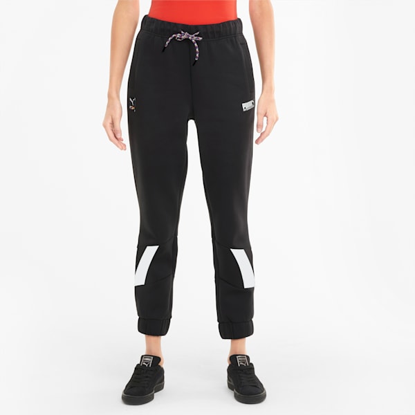 INTL Game Women's Double Knit Track Pants, Puma Black, extralarge