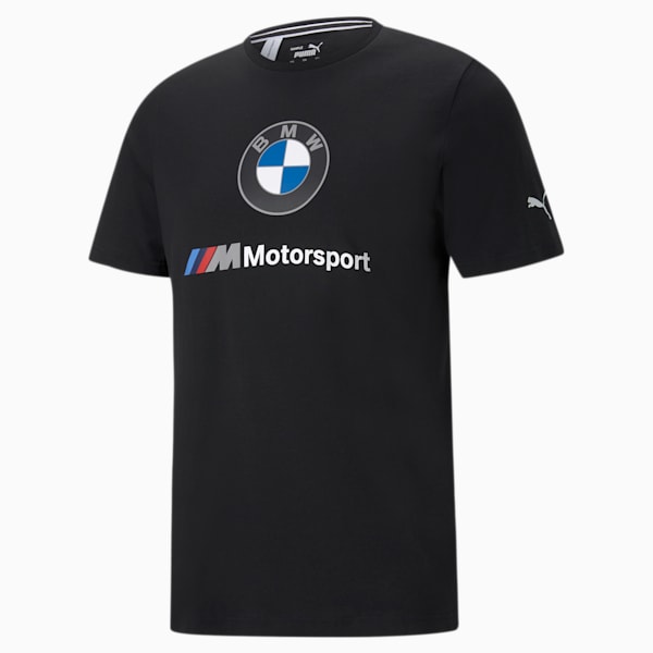 BMW M Motorsport Essential Men's Logo Tee, Puma Black, extralarge