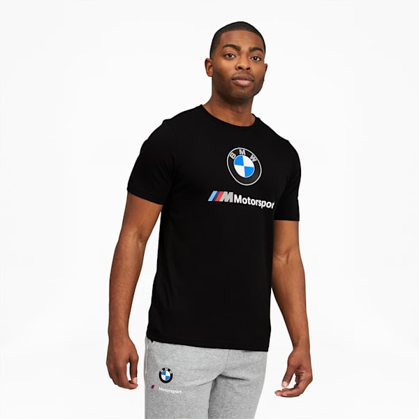 BMW M Motorsport Essential Men's Logo Tee, Puma Black, extralarge