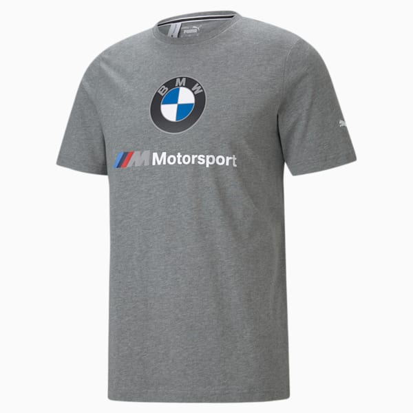 BMW M Motorsport Essential Men's Logo Tee, Medium Gray Heather, extralarge