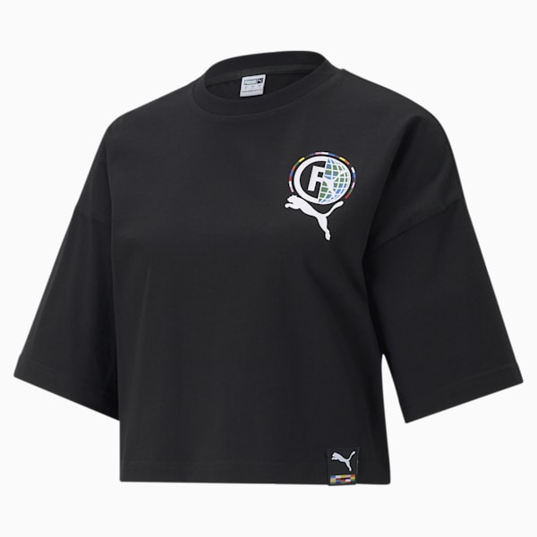 PUMA INTERNATIONAL グラフィック Tシャツ ウィメンズ, Puma Black, extralarge