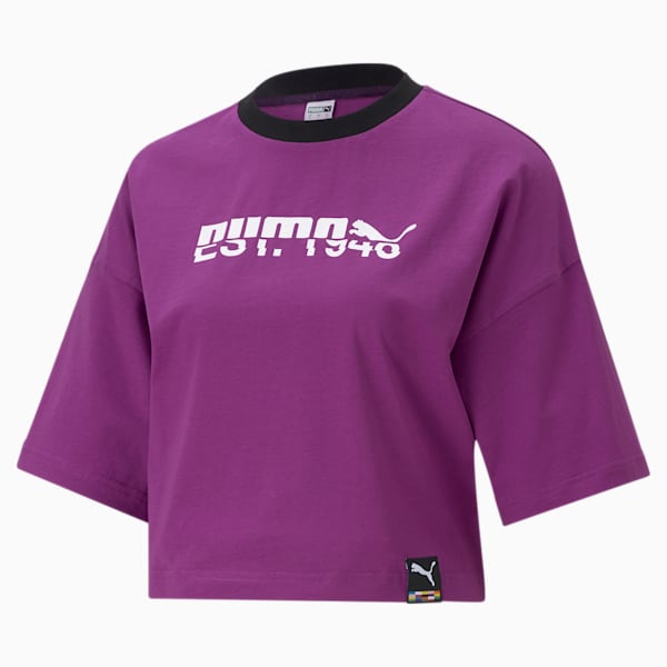 PUMA International Graphic Women's Relaxed T-shirt, Byzantium, extralarge-IND