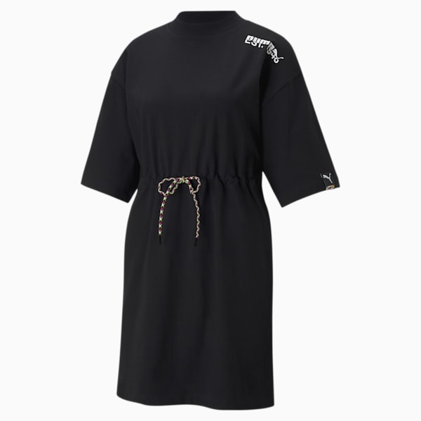 PUMA INTERNATIONAL Tシャツ ドレス ウィメンズ, Puma Black, extralarge