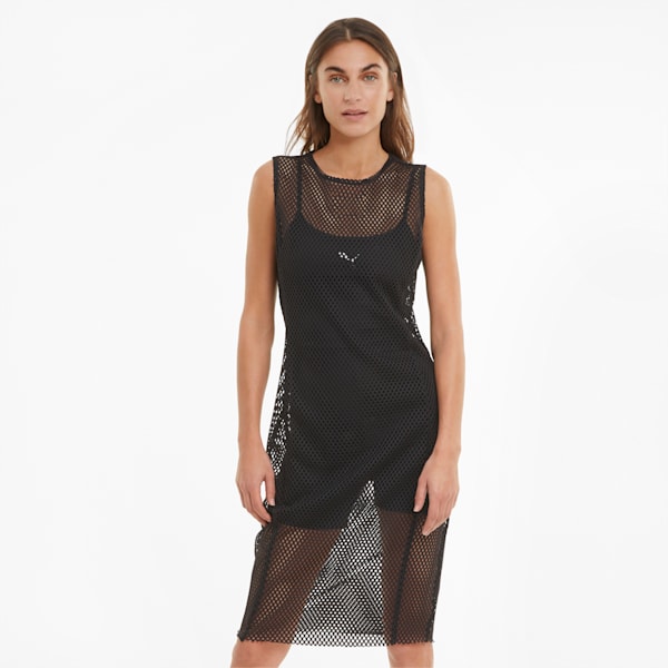 Evide Women's Mesh Dress, Puma Black, extralarge