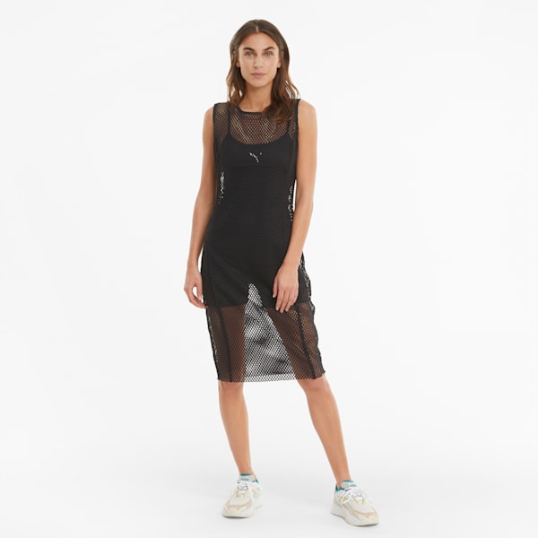 Evide Women's Mesh Dress, Puma Black, extralarge