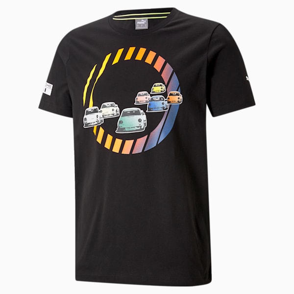Porsche Legacy Graphic Men's  T-shirt, Puma Black, extralarge-IND