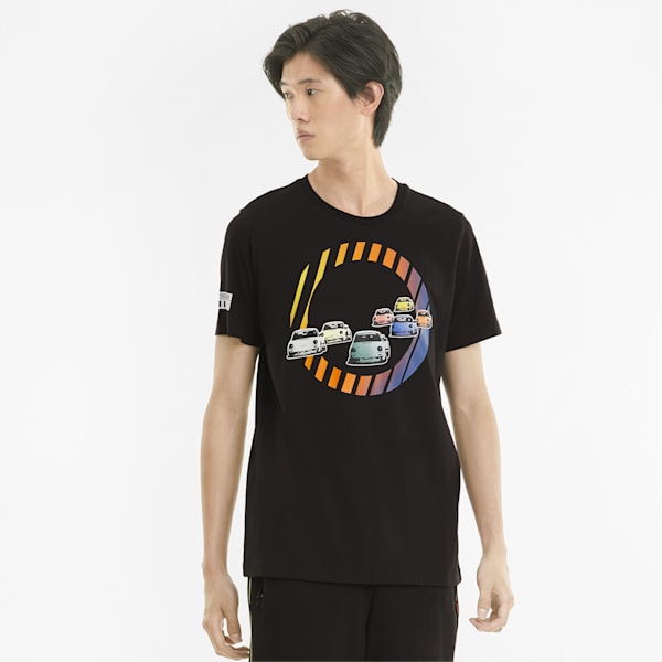 Porsche Legacy Graphic Men's  T-shirt, Puma Black, extralarge