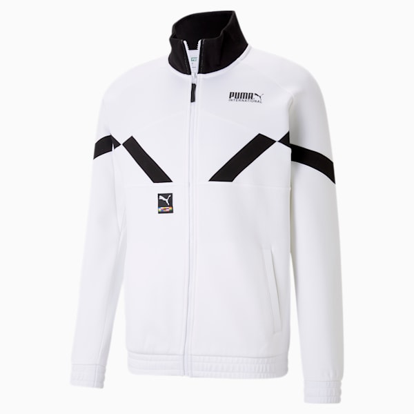 INTL Game Men's Double Knit Track Jacket, Puma White, extralarge