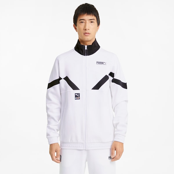 INTL Game Men's Double Knit Track Jacket, Puma White, extralarge