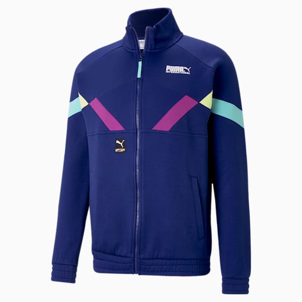 PUMA International Double Knit Men's Track Top, Elektro Blue, extralarge-IND