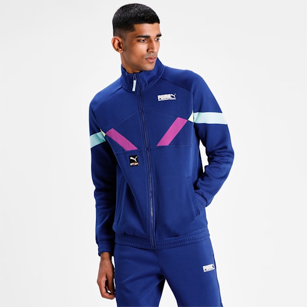 PUMA International Double Knit Men's Track Top, Elektro Blue, extralarge-IND