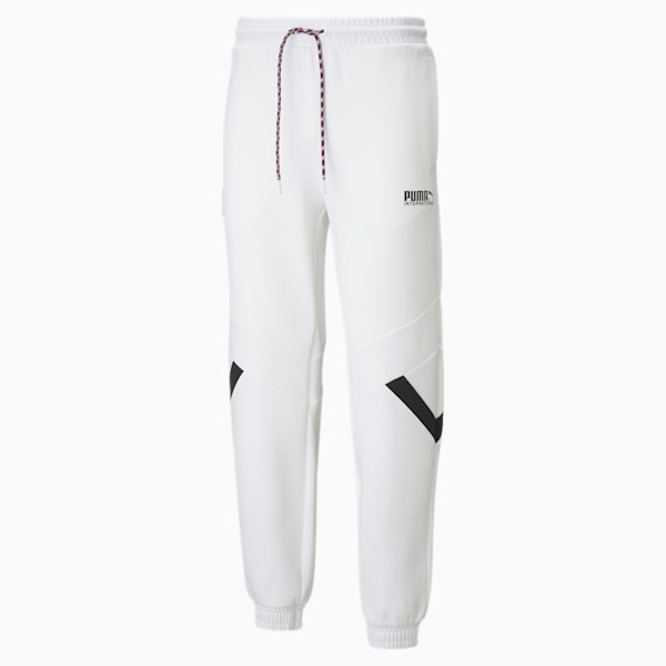 INTL Game Men's Double Knit Track Pants, Puma White, extralarge