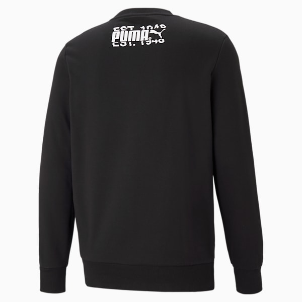 INTL Game Men's Graphic Crewneck Sweatshirt, Puma Black, extralarge