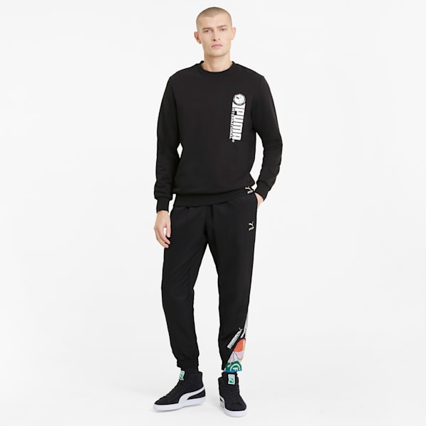 INTL Game Men's Graphic Crewneck Sweatshirt, Puma Black, extralarge