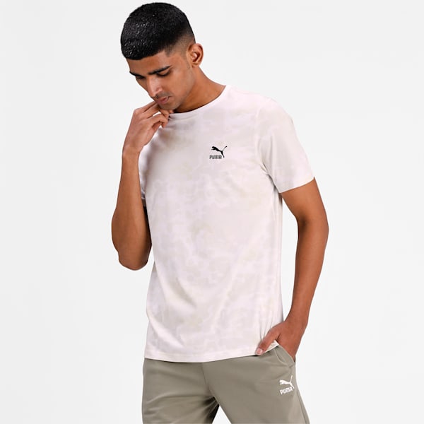 Classics Graphic Printed Men's  T-shirt, Puma White, extralarge-IND