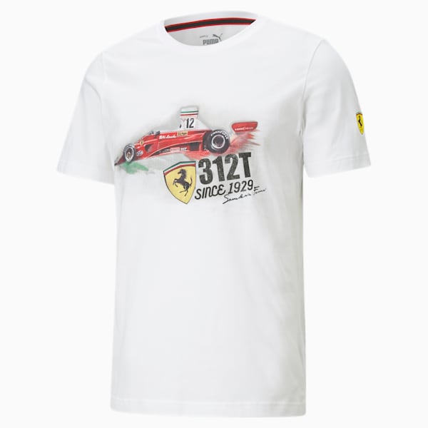 Scuderia Ferrari Race Men's Vintage Tee, Puma White, extralarge