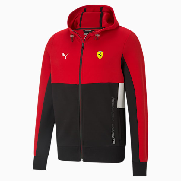 Scuderia Ferrari Race Hooded Men's Sweat Jacket, Rosso Corsa, extralarge-IND