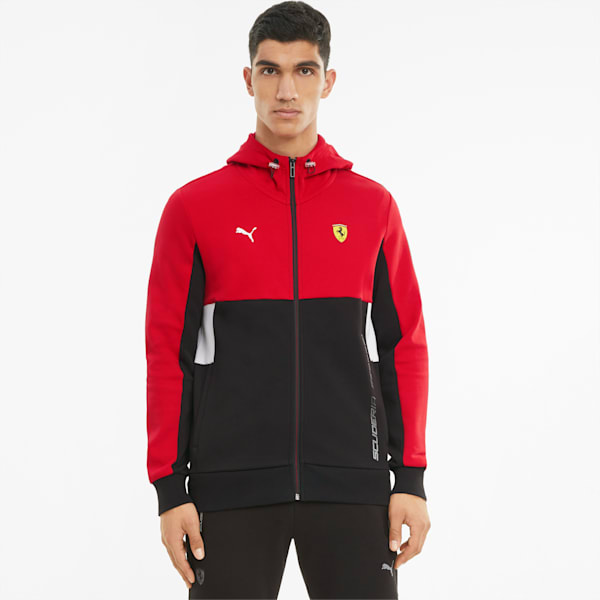 Scuderia Ferrari Race Men's Hooded Sweat Jacket, Rosso Corsa, extralarge