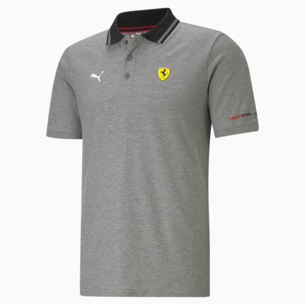 Polo Scuderia Ferrari Race para Hombre, Medium Gray Heather, extralarge
