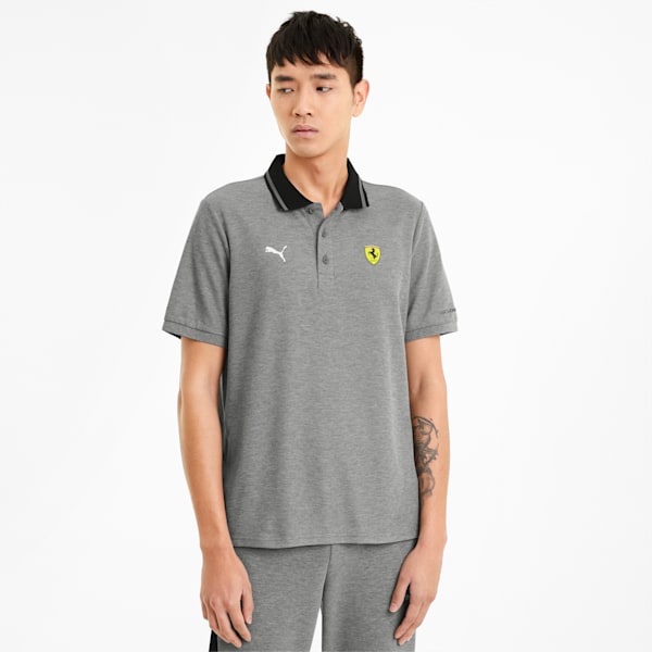 Polo Scuderia Ferrari Race para Hombre, Medium Gray Heather, extralarge