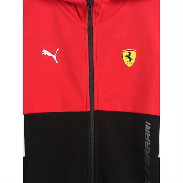 Scuderia Ferrari  Unisex Kids Hooded Sweat Jacket, Rosso Corsa