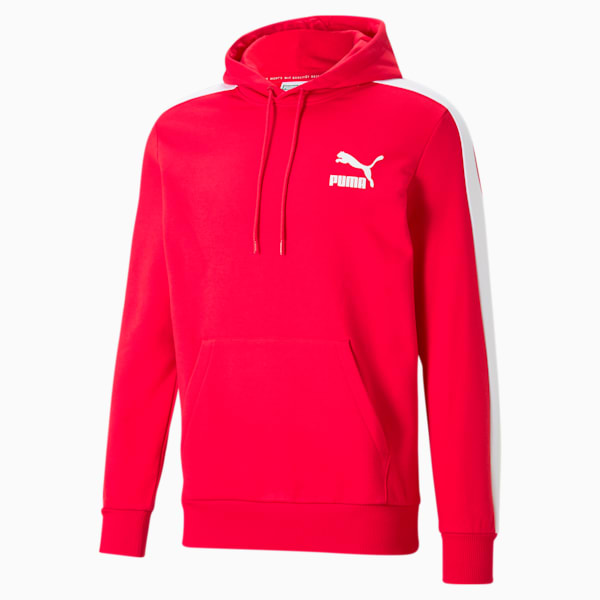 Iconic T7 Men's Hoodie, High Risk Red, extralarge-GBR