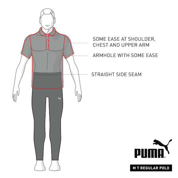 Scuderia Ferrari Style Two-Tone Men's Polo Shirt, Puma Black