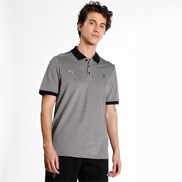 Scuderia Ferrari Style Two-Tone Men's Polo Shirt, Puma Black, extralarge-IND