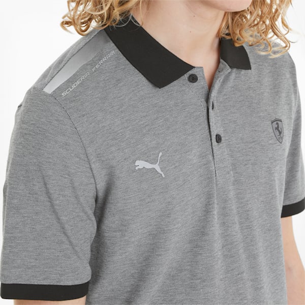 Scuderia Ferrari Style Two-Tone Men's Polo Shirt, Puma Black, extralarge-IND
