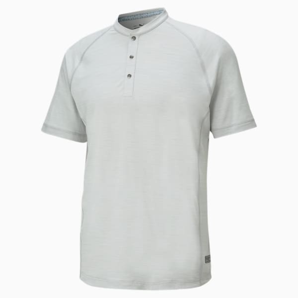 EGW CLOUDSPUN Mat Henley Men's Golf Polo Shirt, High Rise Heather