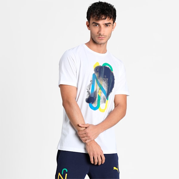 Neymar Jr. Hero Men's Regular Fit T-Shirt, Puma White, extralarge-IND